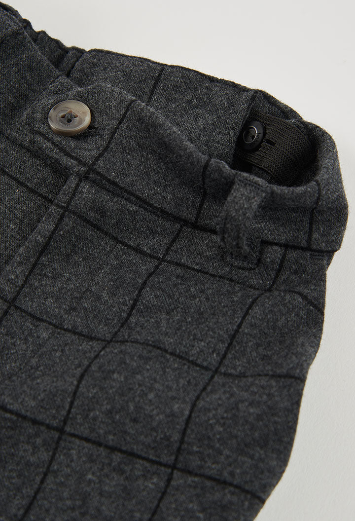 KNIT TROUSERS CHECKERED