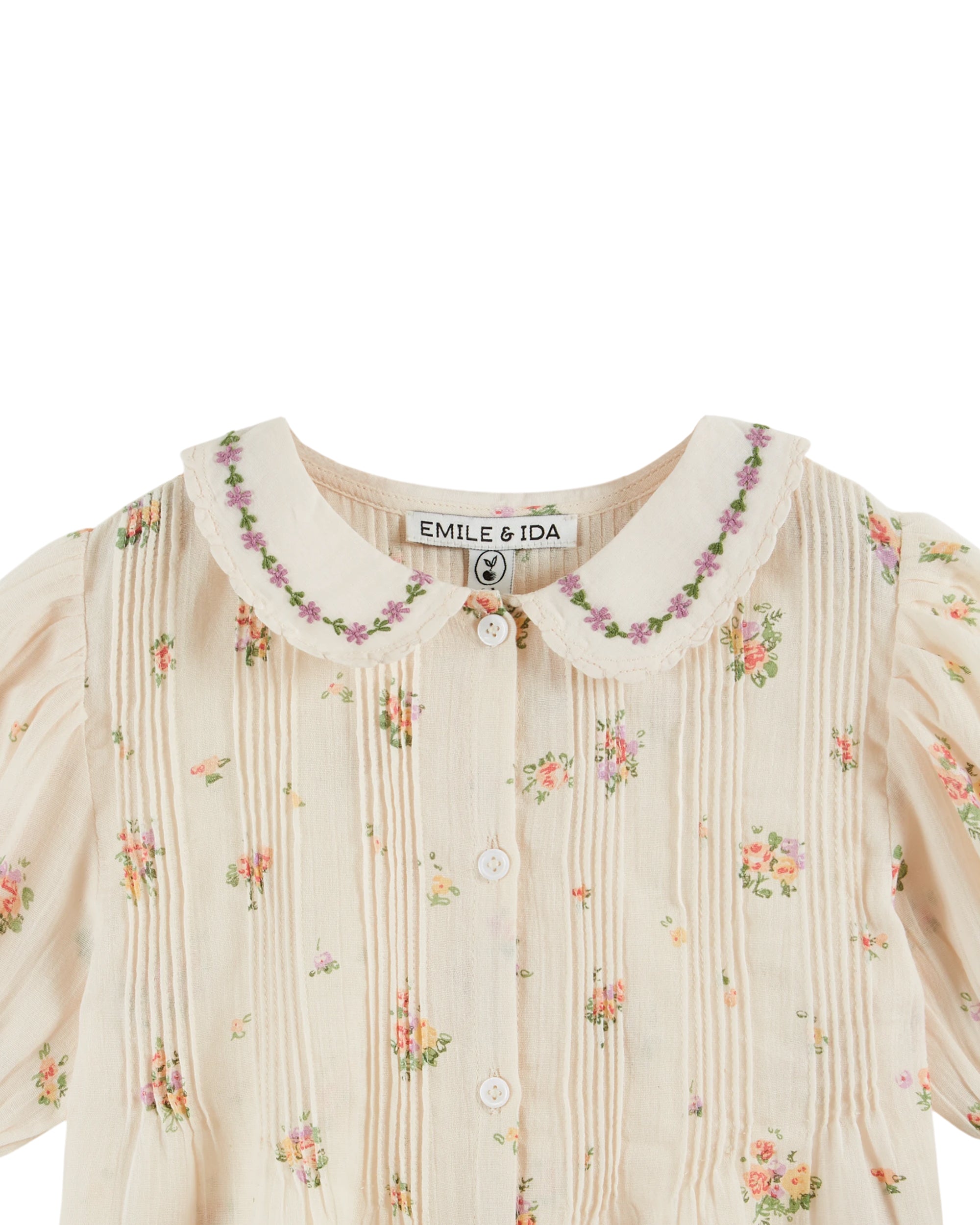 EMBROIDERED PRINTED BLOUSE