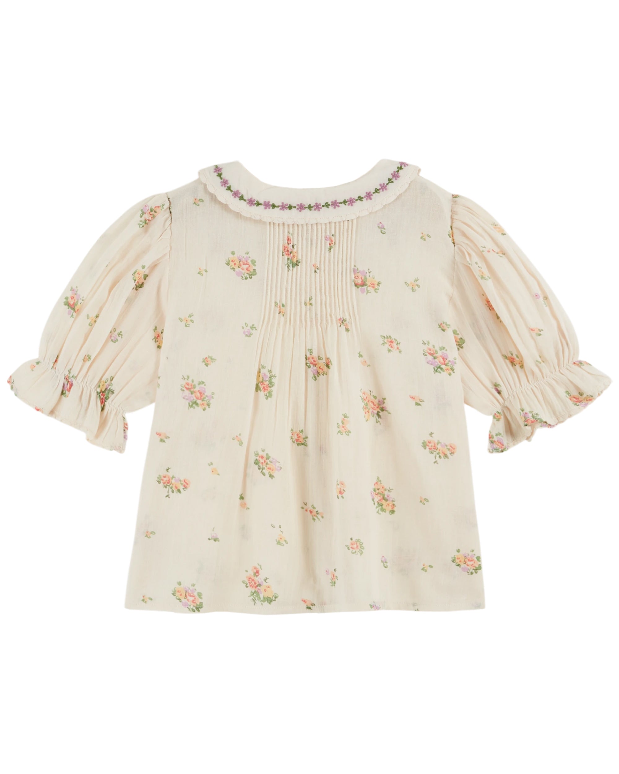 EMBROIDERED PRINTED BLOUSE