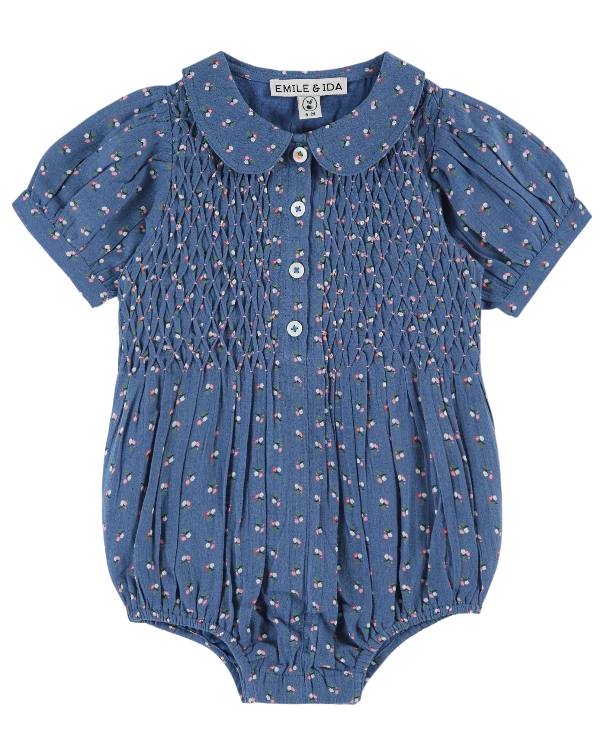 LIZERON SMOCKED ROMPER