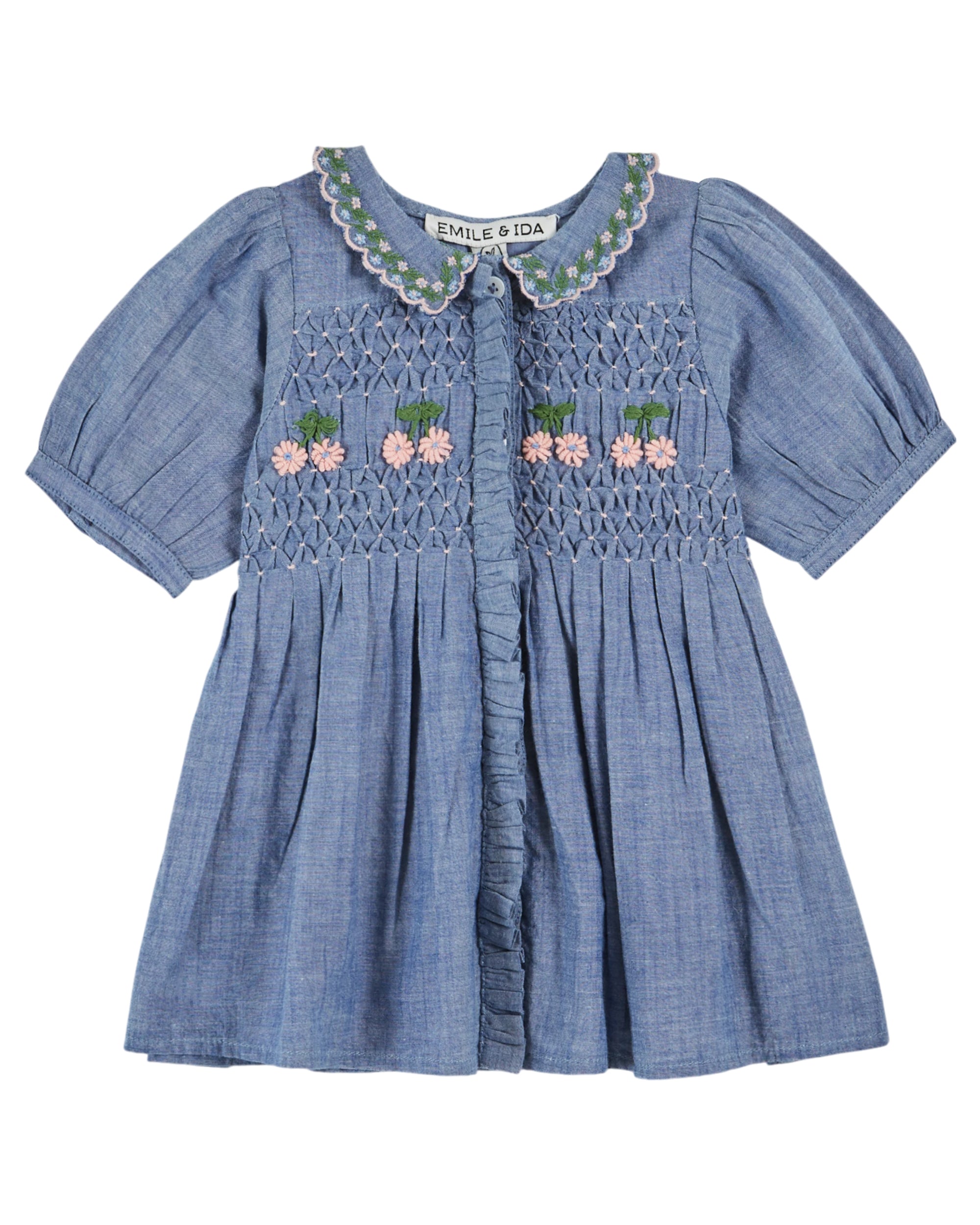 SMOCKED HAND EMBROIDERED DRESS