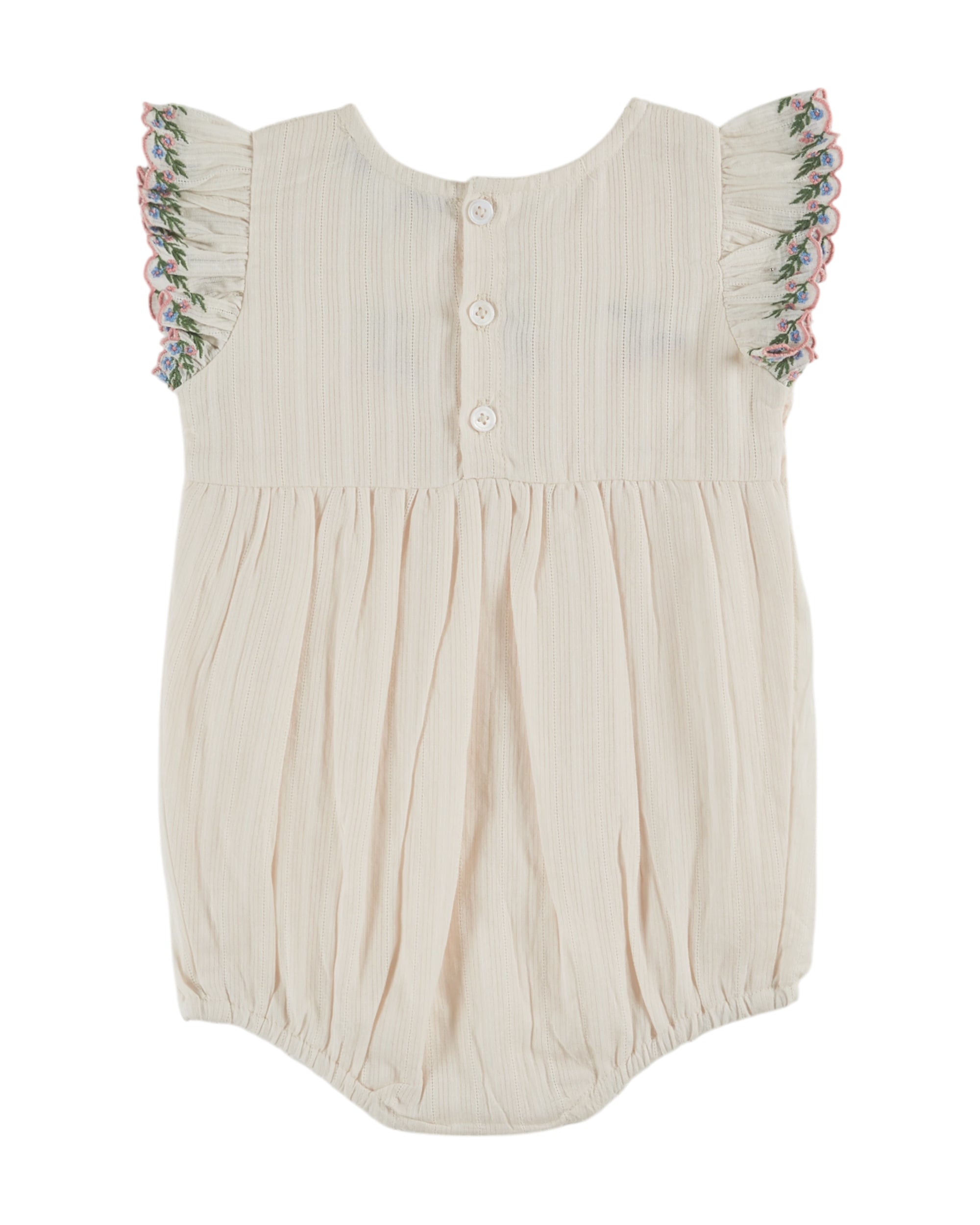 SMOCKED HAND EMBROIDERED JUMPSUIT