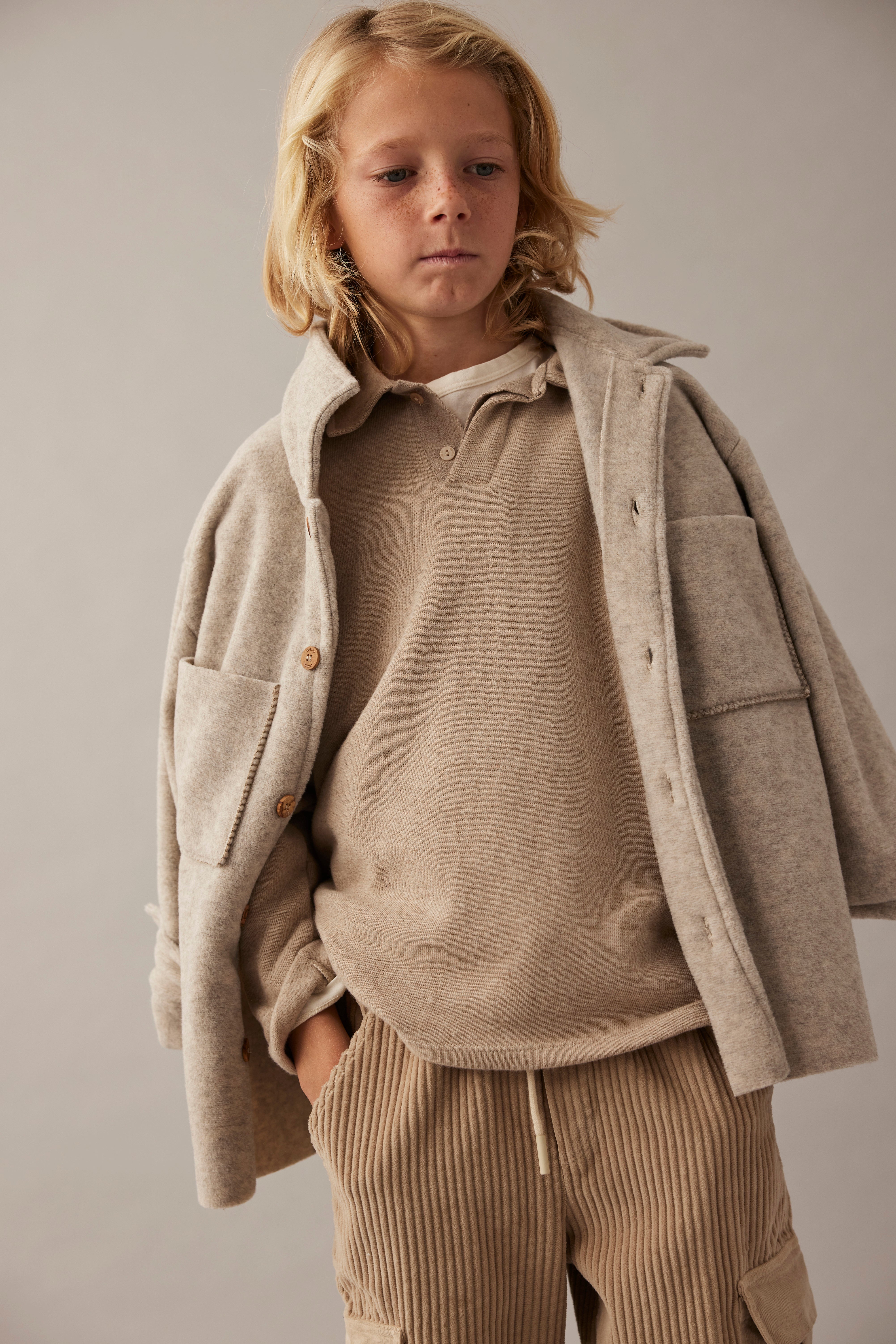 Soft mélange bamboo jacket