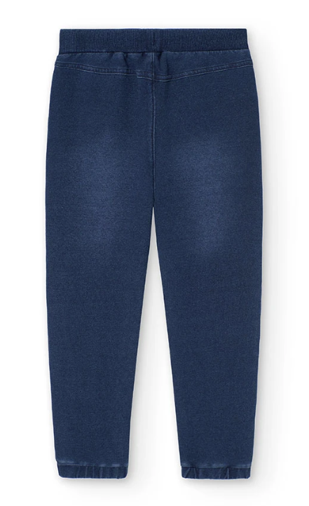 Fleece denim trousers for boy