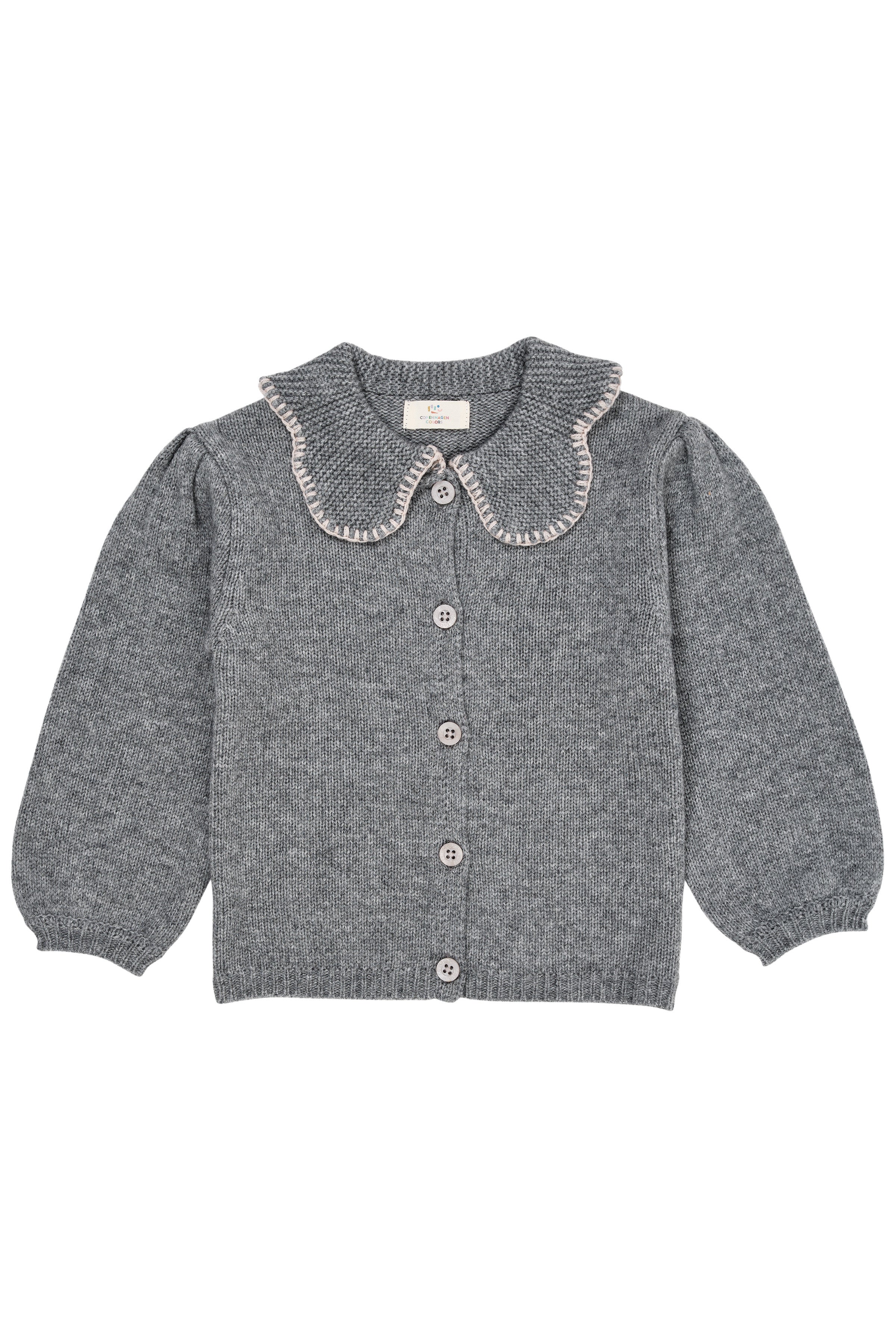 CASHMERE CARDIGAN W. COLLAR