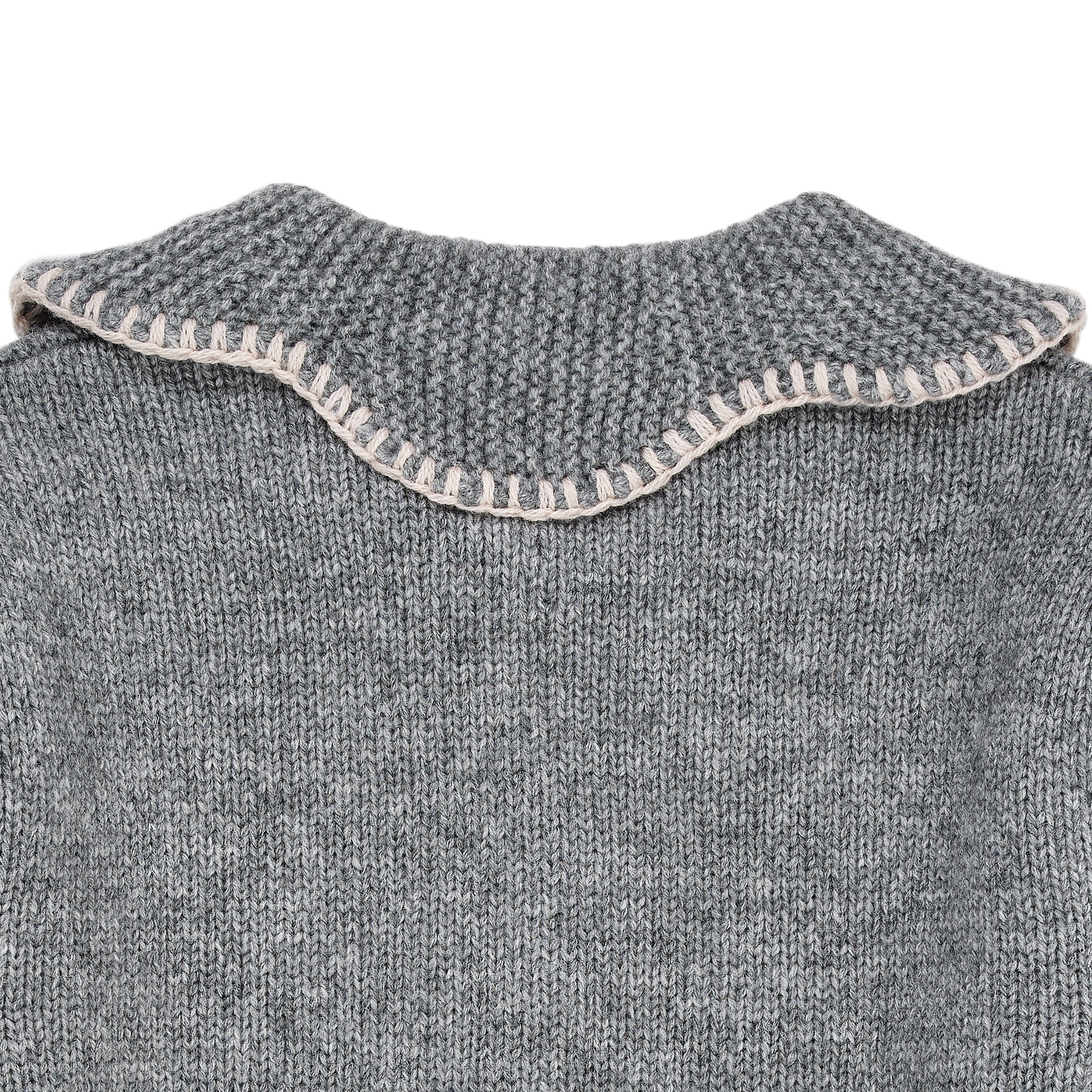CASHMERE CARDIGAN W. COLLAR