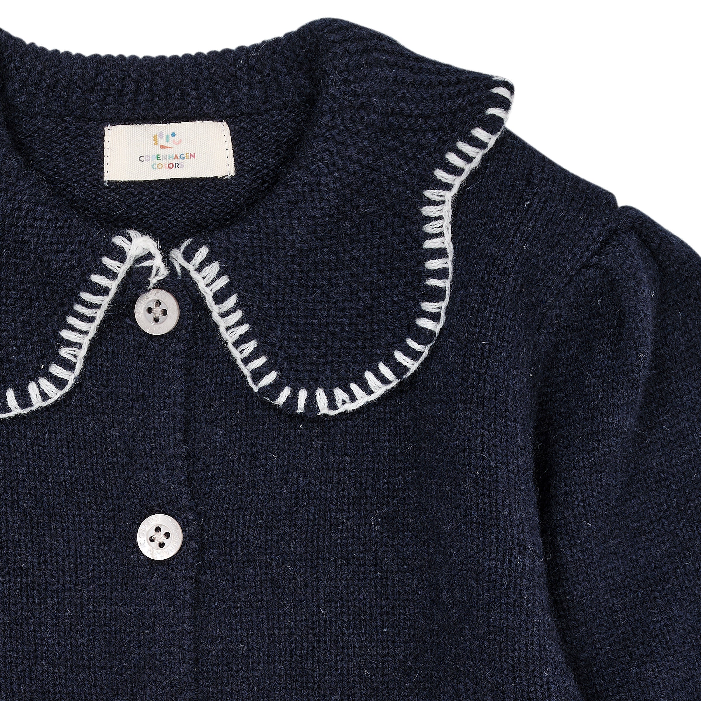 CASHMERE CARDIGAN W. COLLAR