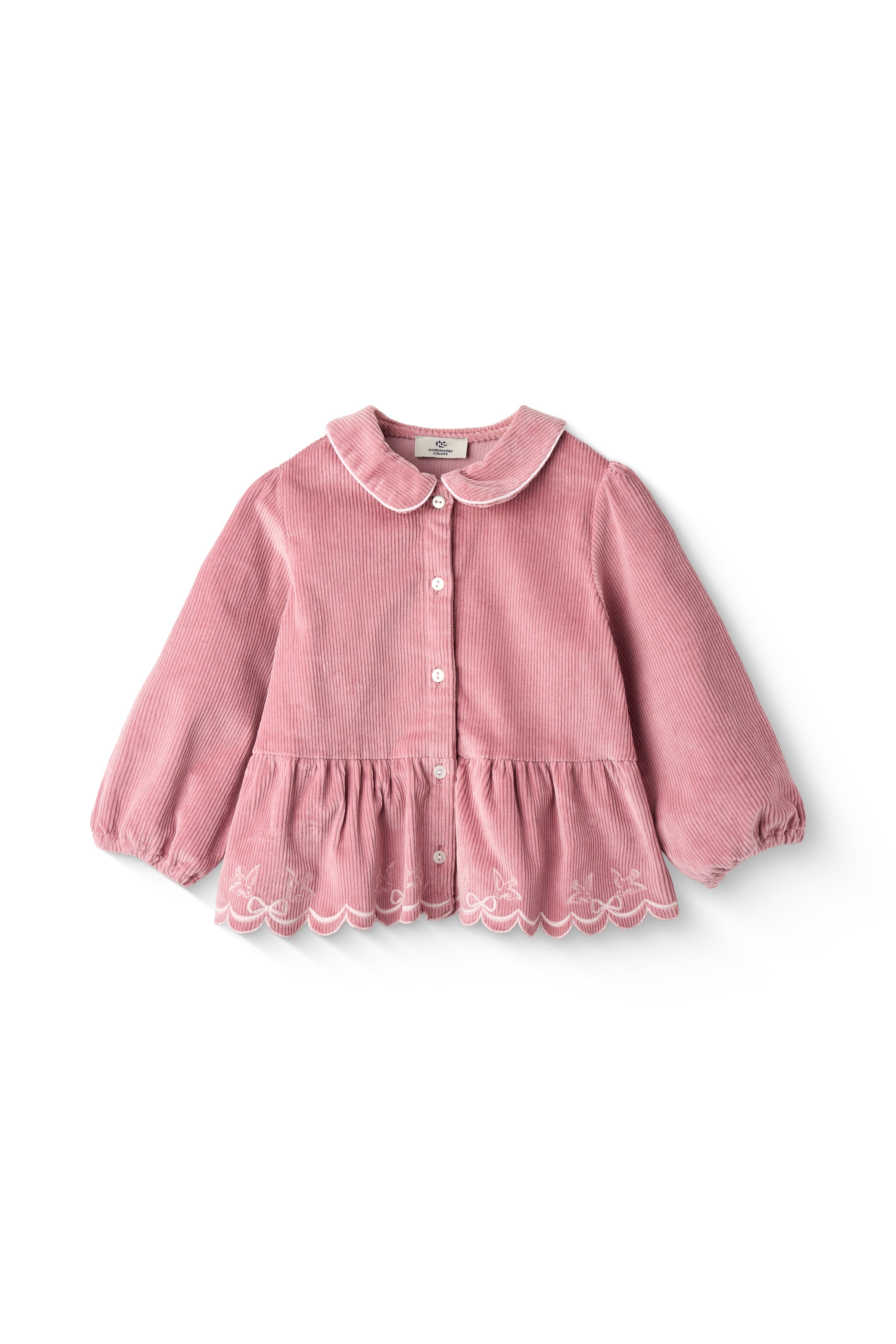 CORDUROY BLOUSE W. EMB.