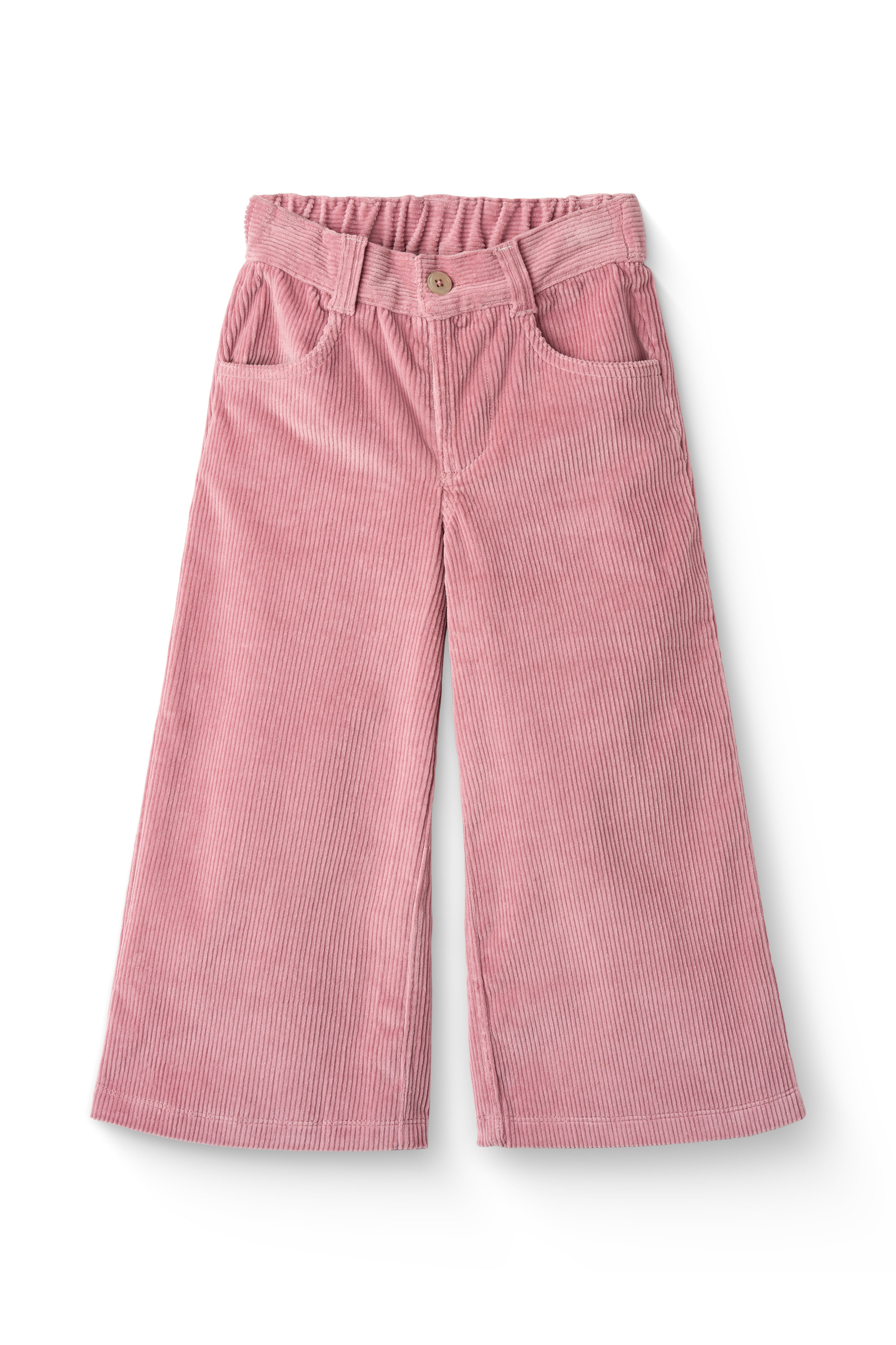 CORDUROY PANT W. WIDE LEG & EMB. AT BACKSIDE POCKET