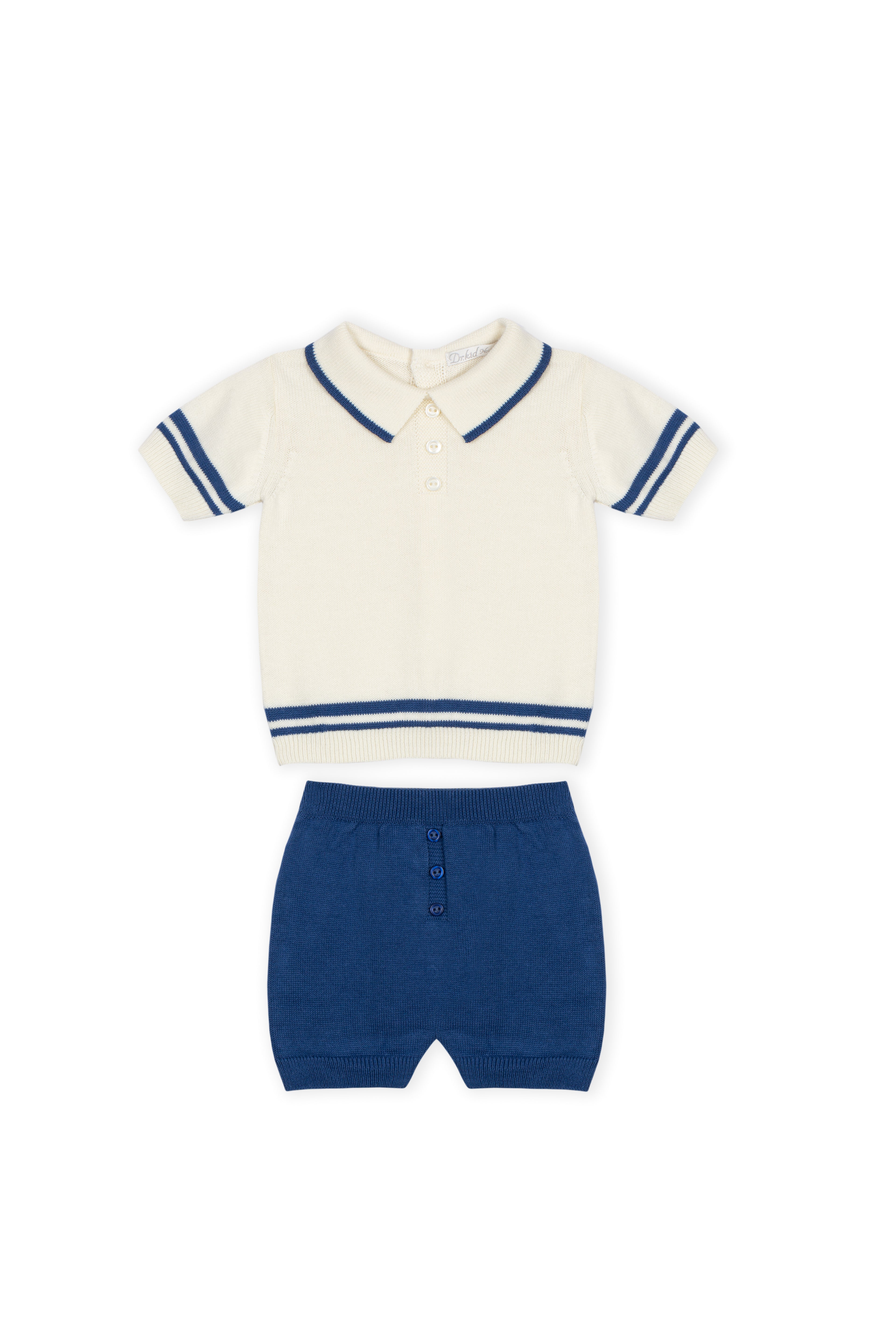 Set Sweater Knit Polo & Shorts IB