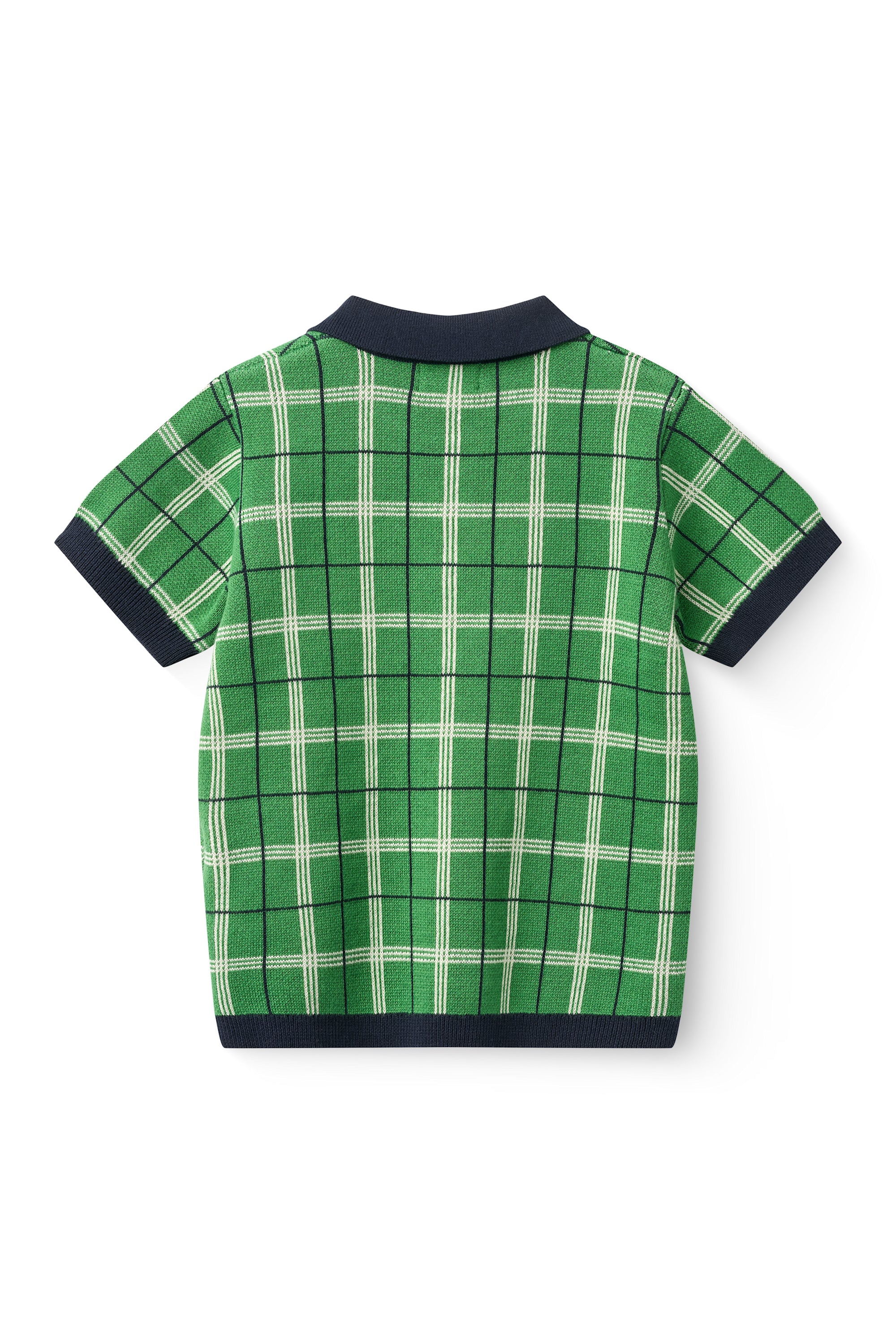 KNITTED CHECKERED POLO