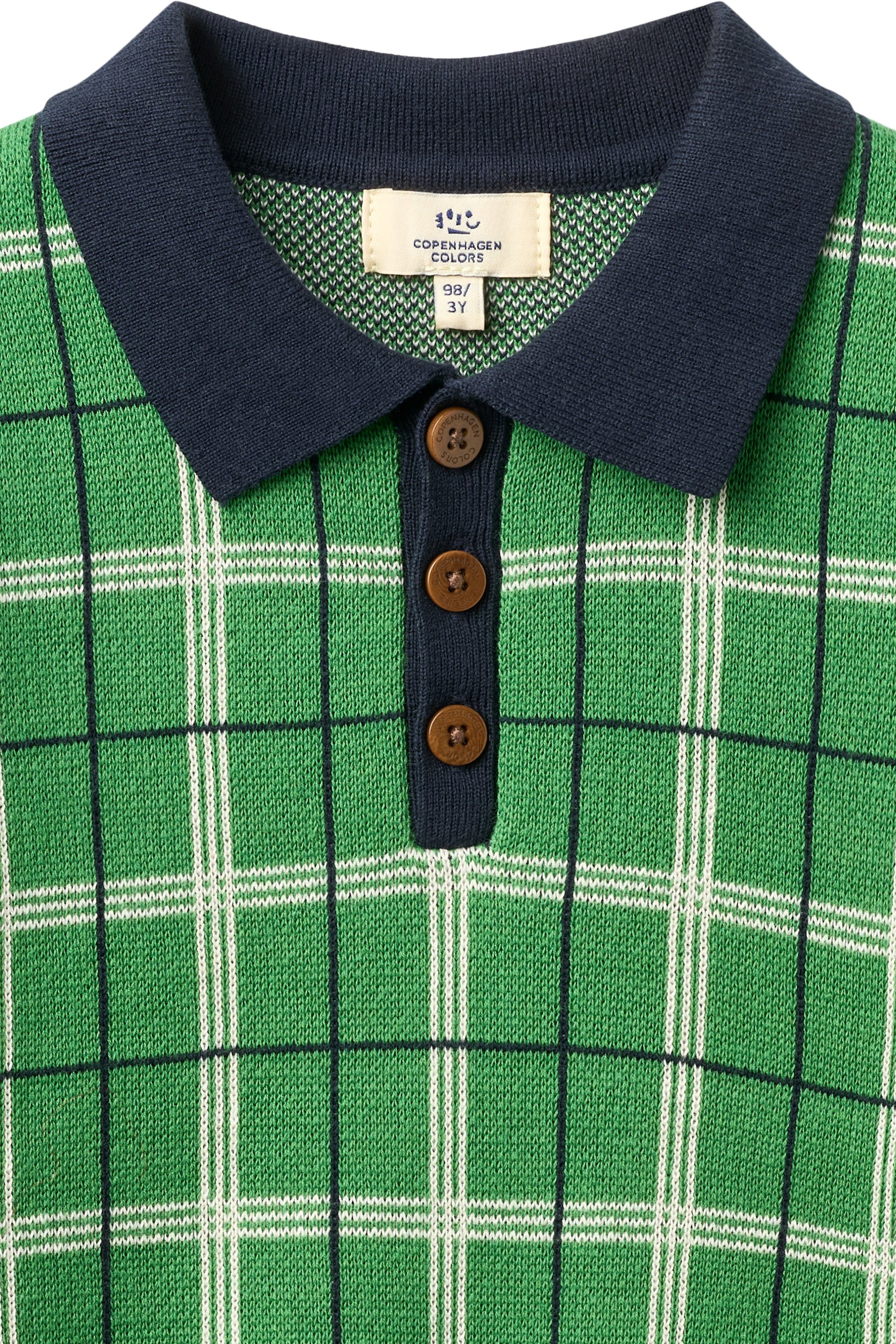 KNITTED CHECKERED POLO