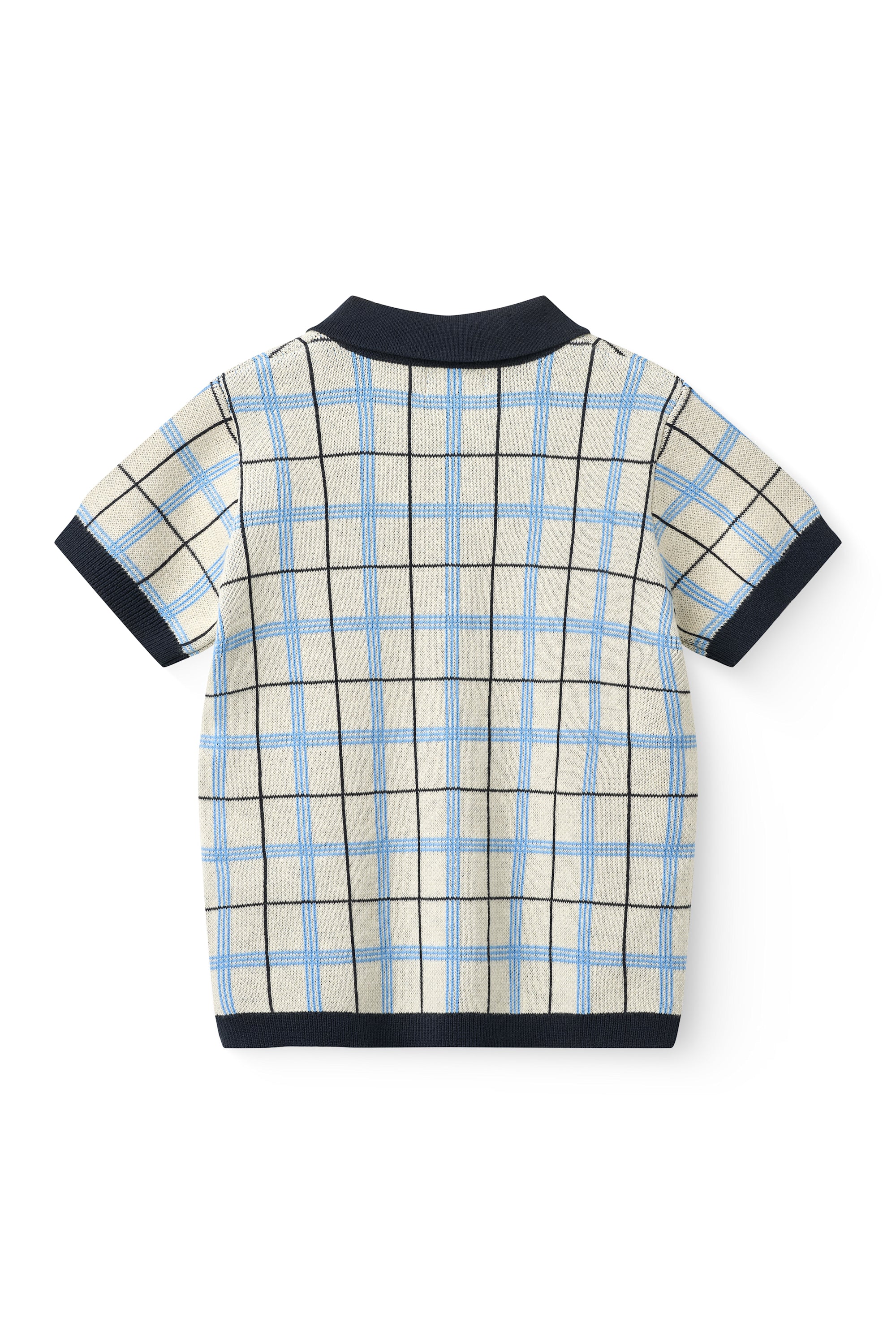 KNITTED CHECKERED POLO