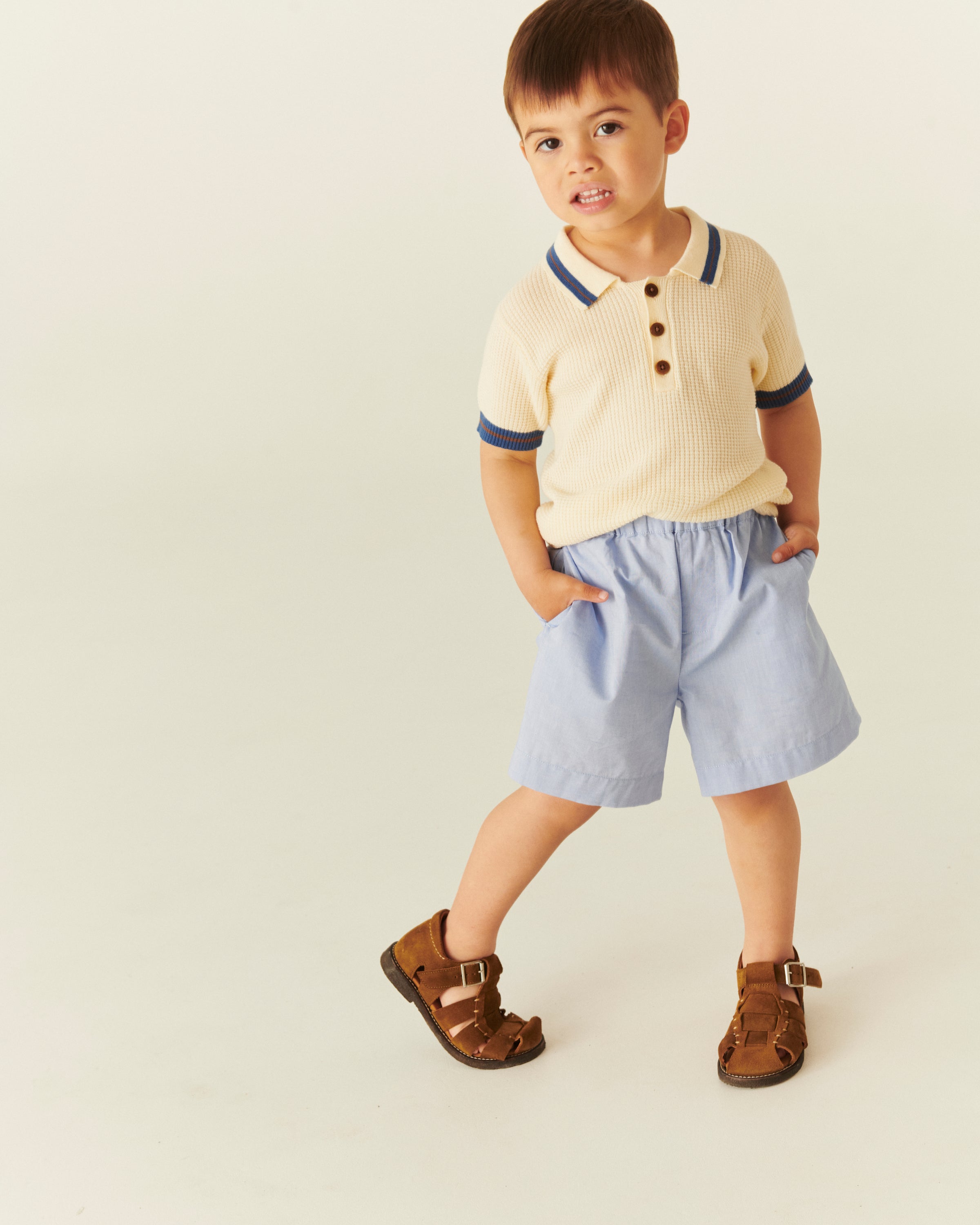 KNITTED CHECKERED POLO