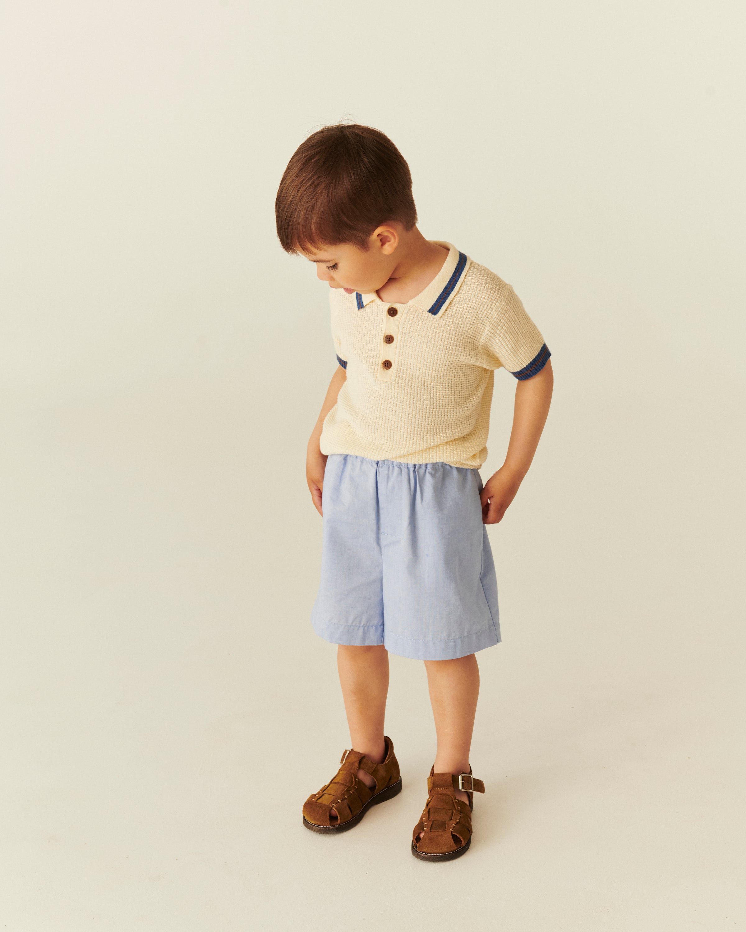 KNITTED CHECKERED POLO