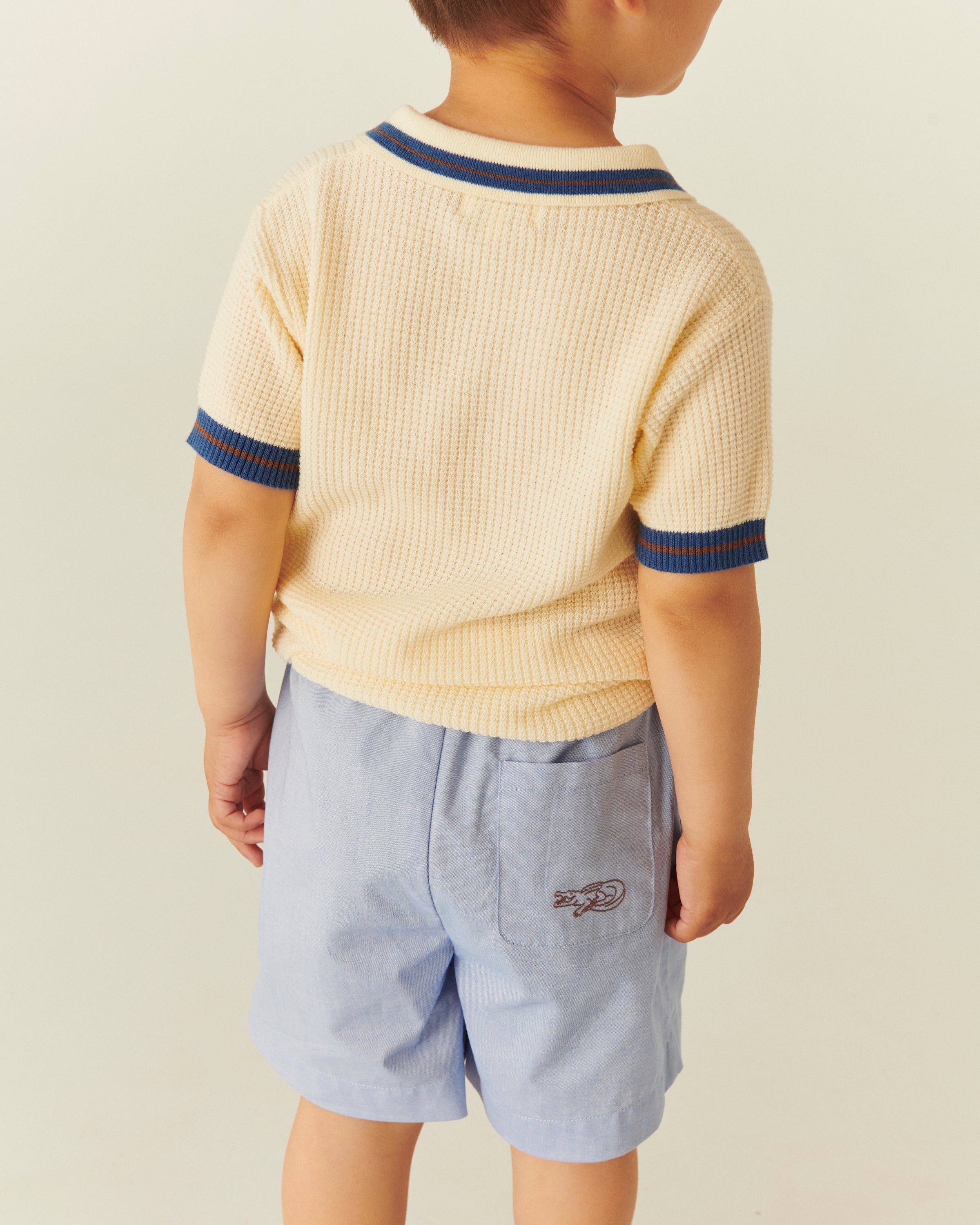 KNITTED CHECKERED POLO