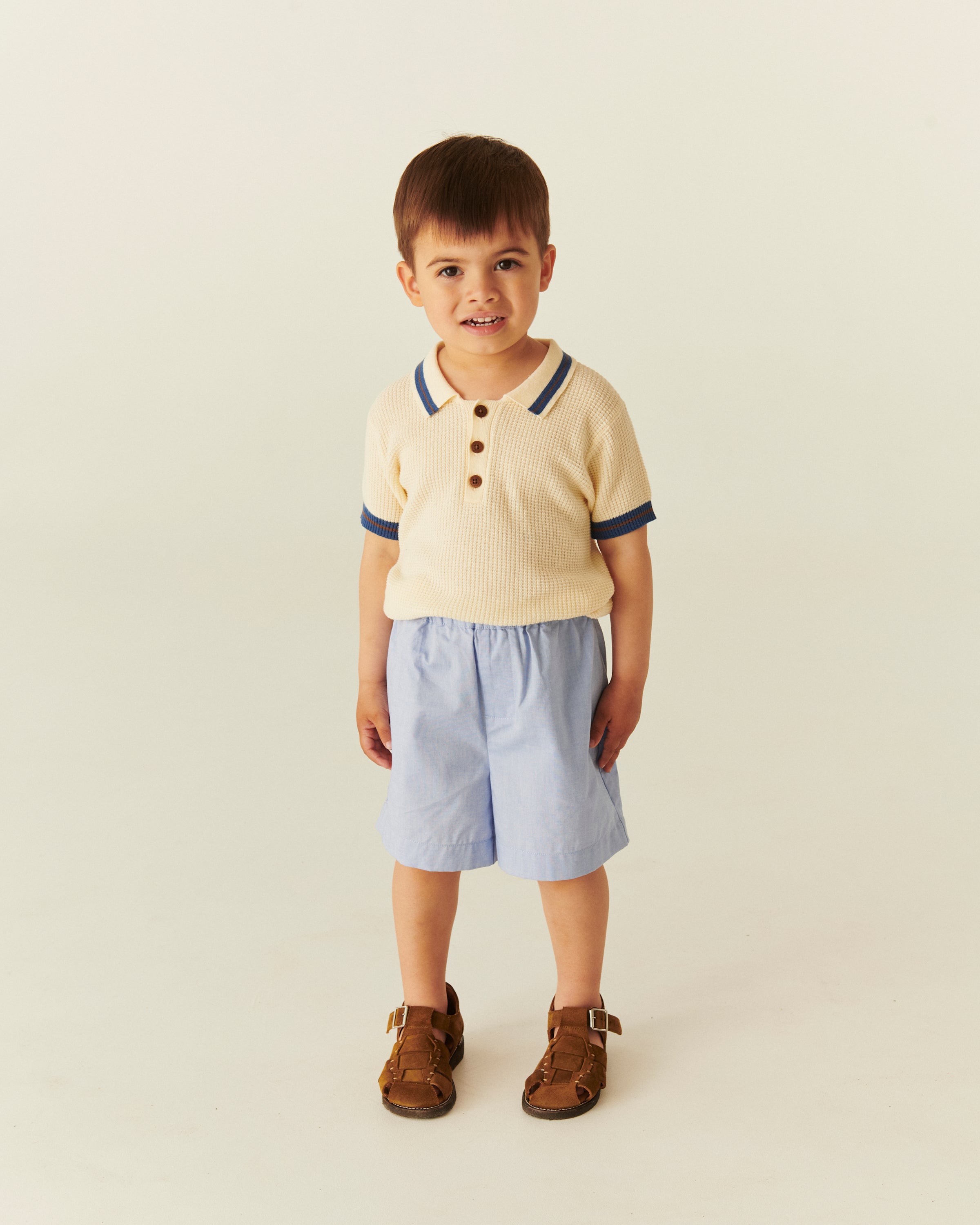 KNITTED CHECKERED POLO
