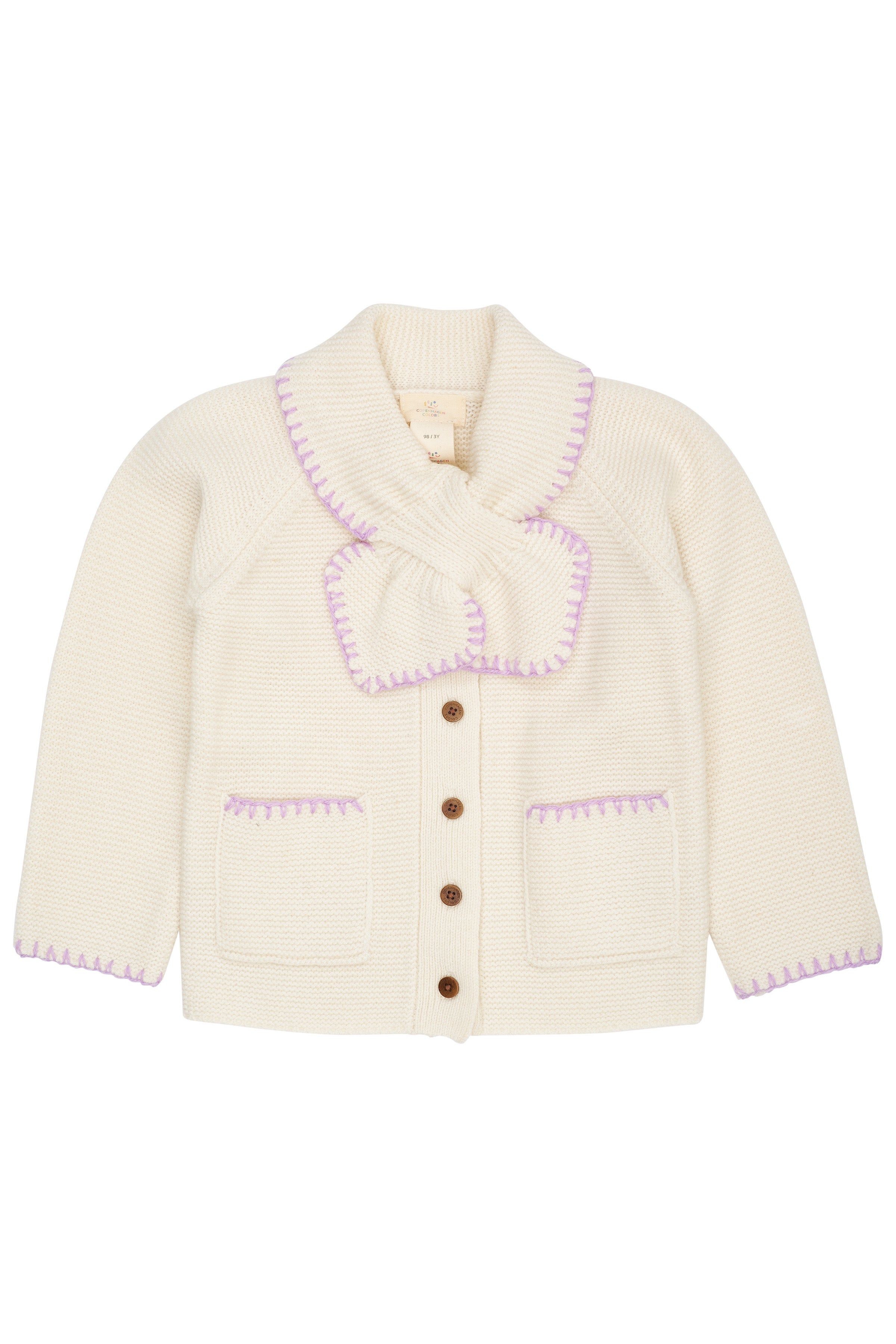 LAMBSWOOL CARDIGAN W. COLLAR