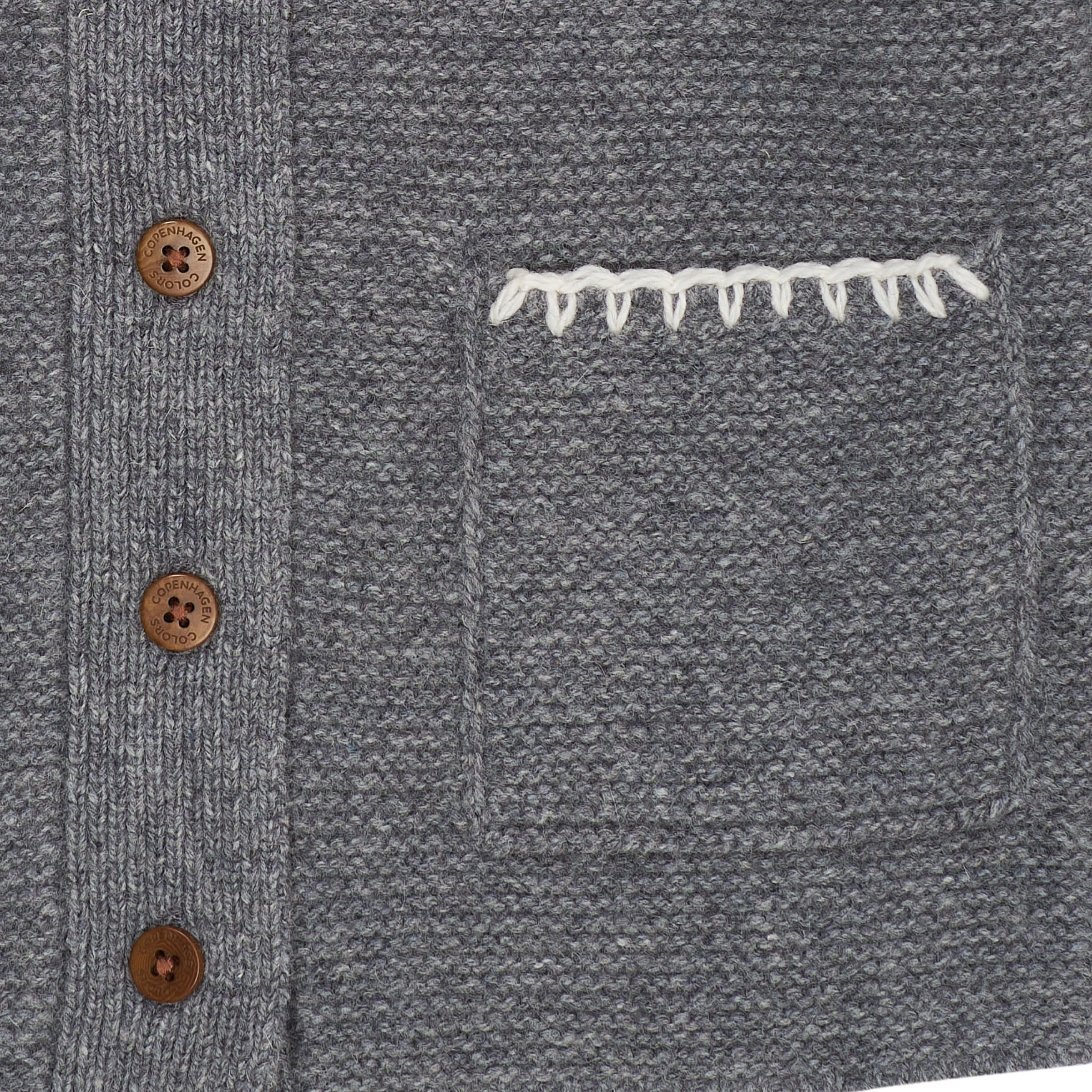LAMBSWOOL CARDIGAN W. COLLAR