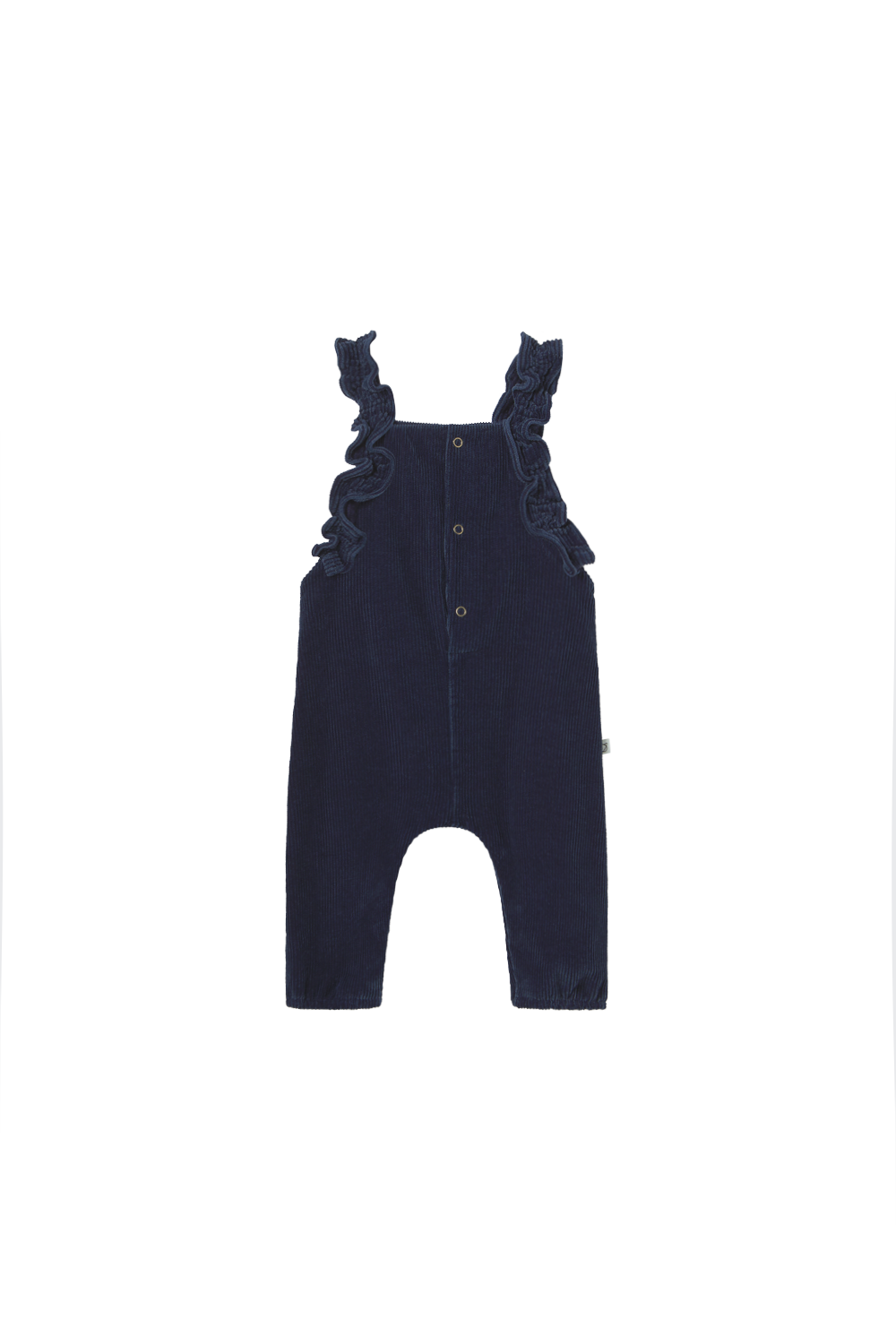 Denim Corduroy Ruffled Lily Overalls