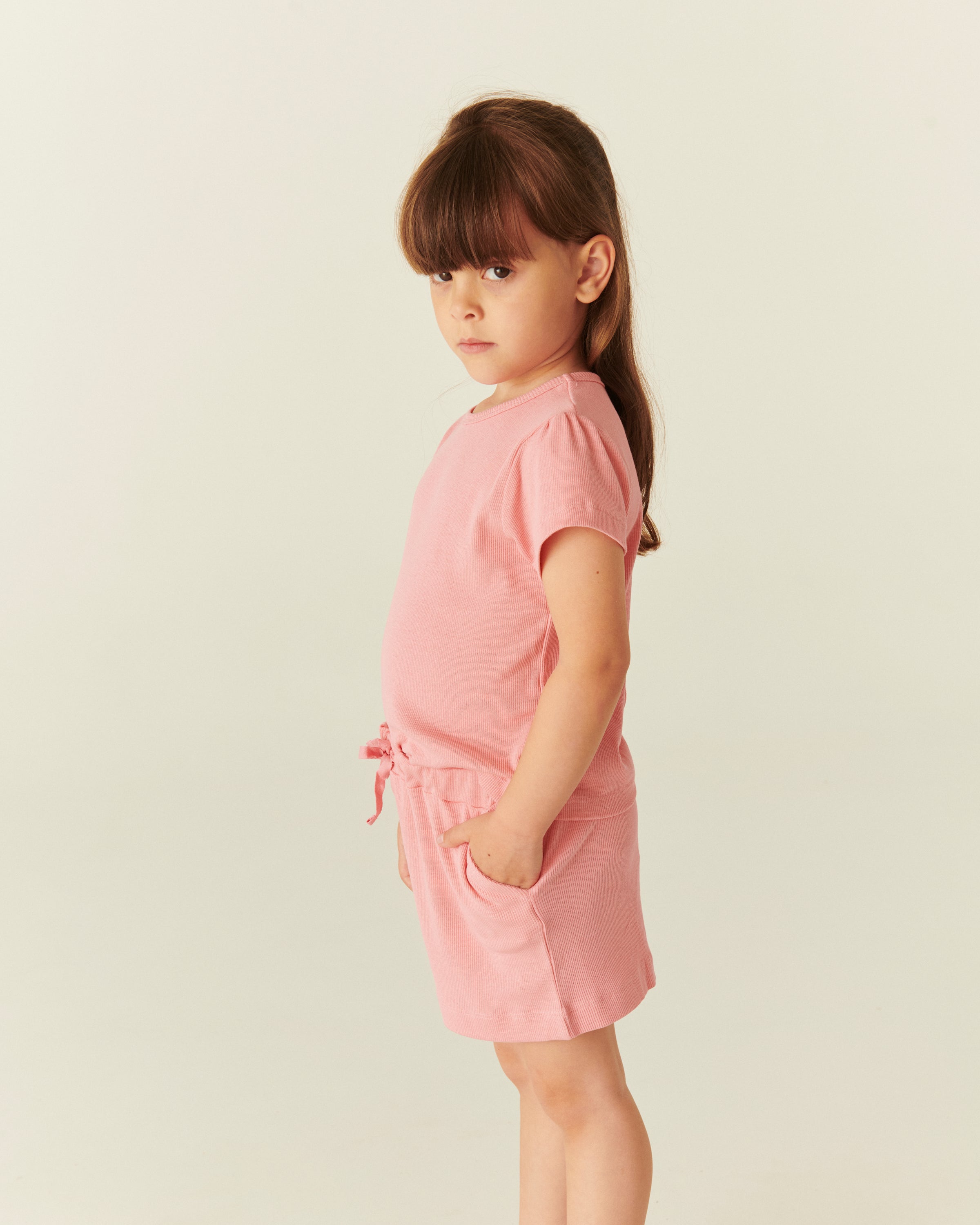 MODAL RIB SHORTS PINK