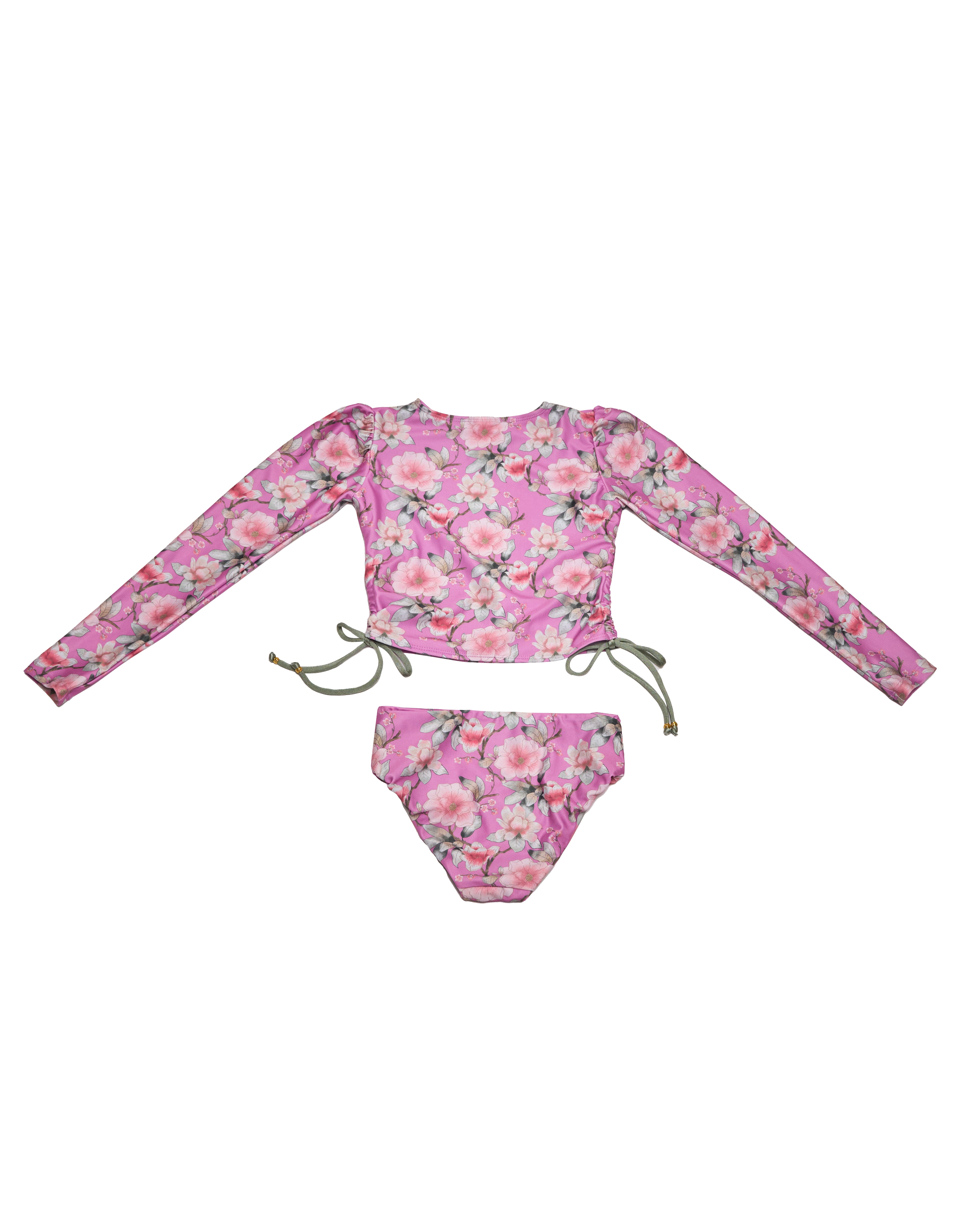 Side Ties Long Sleeve Swimwear