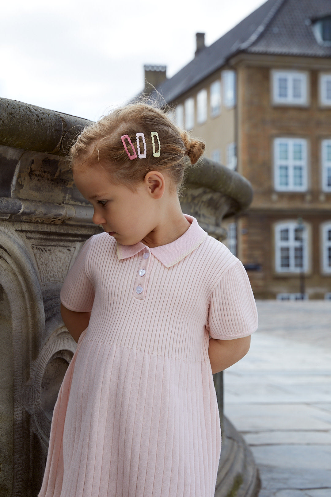 RIB POLO KNITTED DRESS