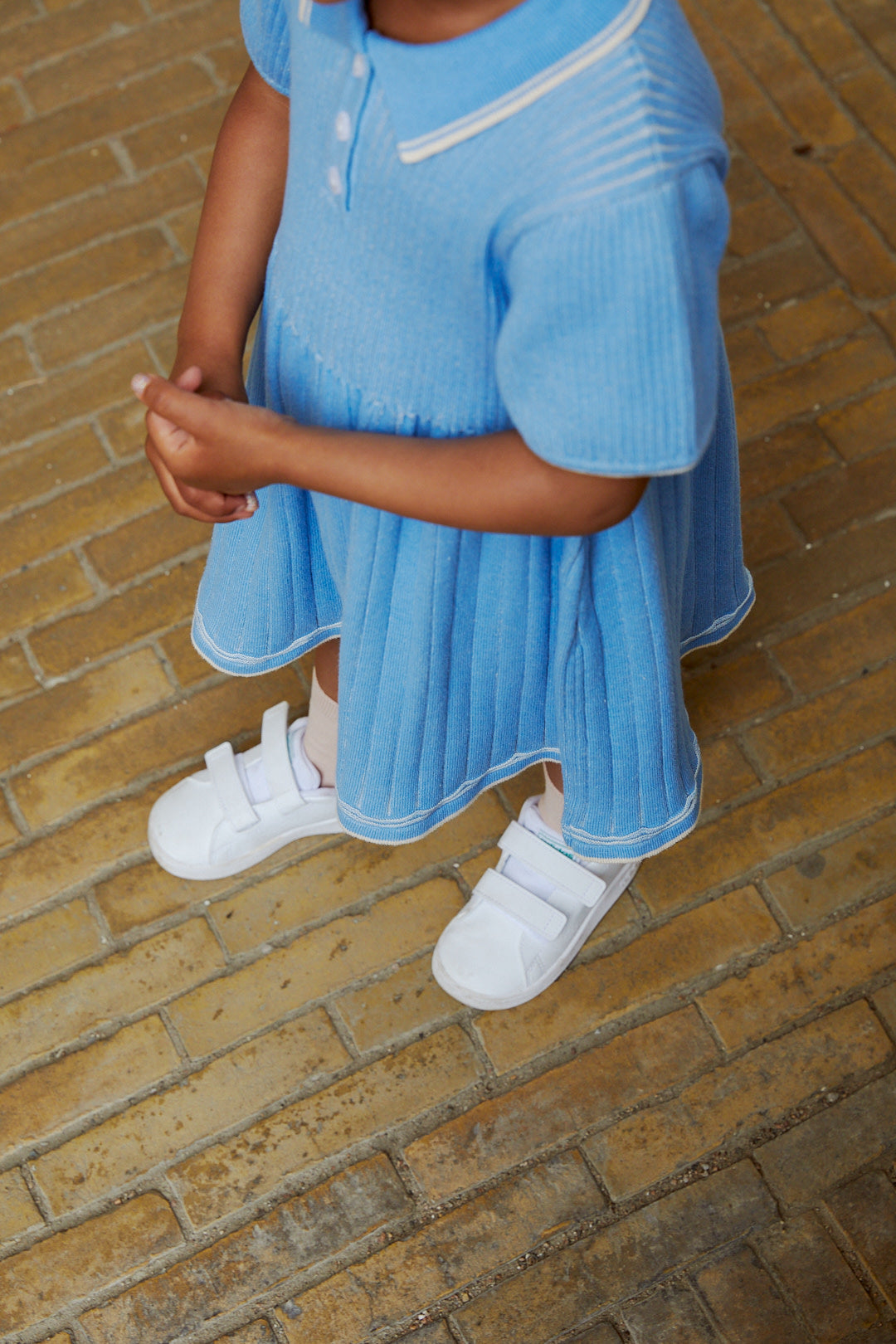 RIB POLO KNITTED DRESS
