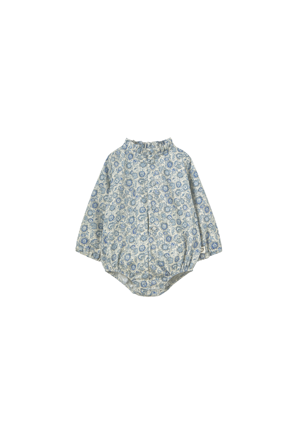 Floral fine corduroy baby romper