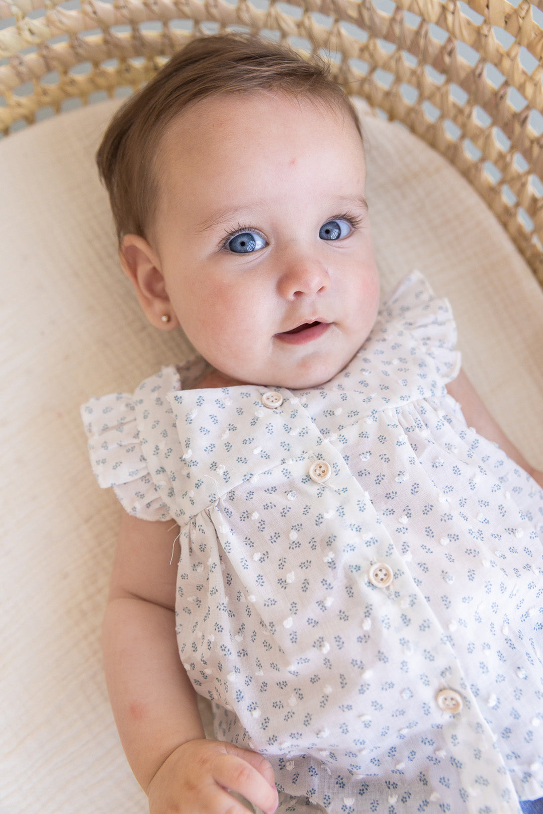 Blouse with Collar Print