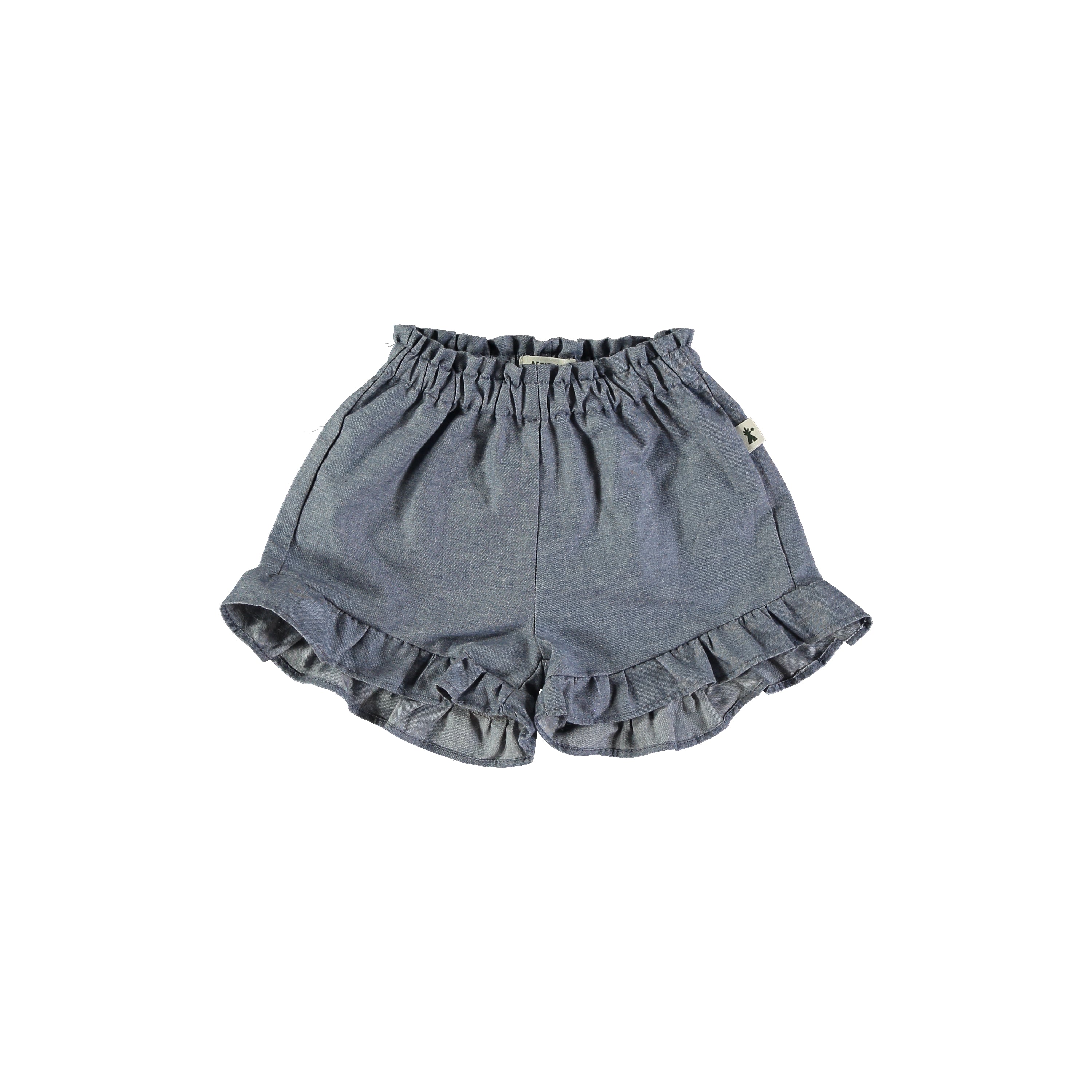Blue Linen Shorts