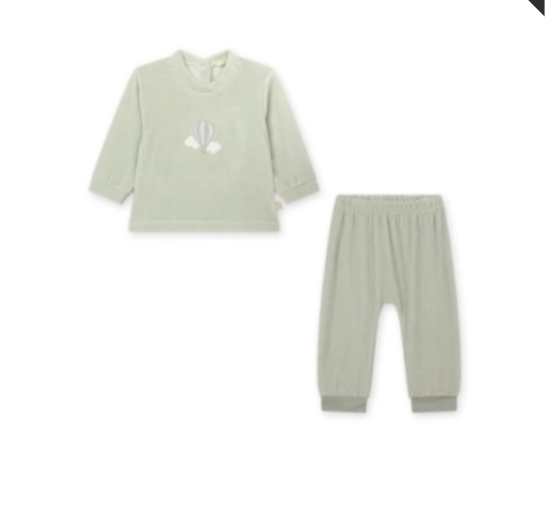 AIR BALLOON 2PC VELOUR SET W/O FEET