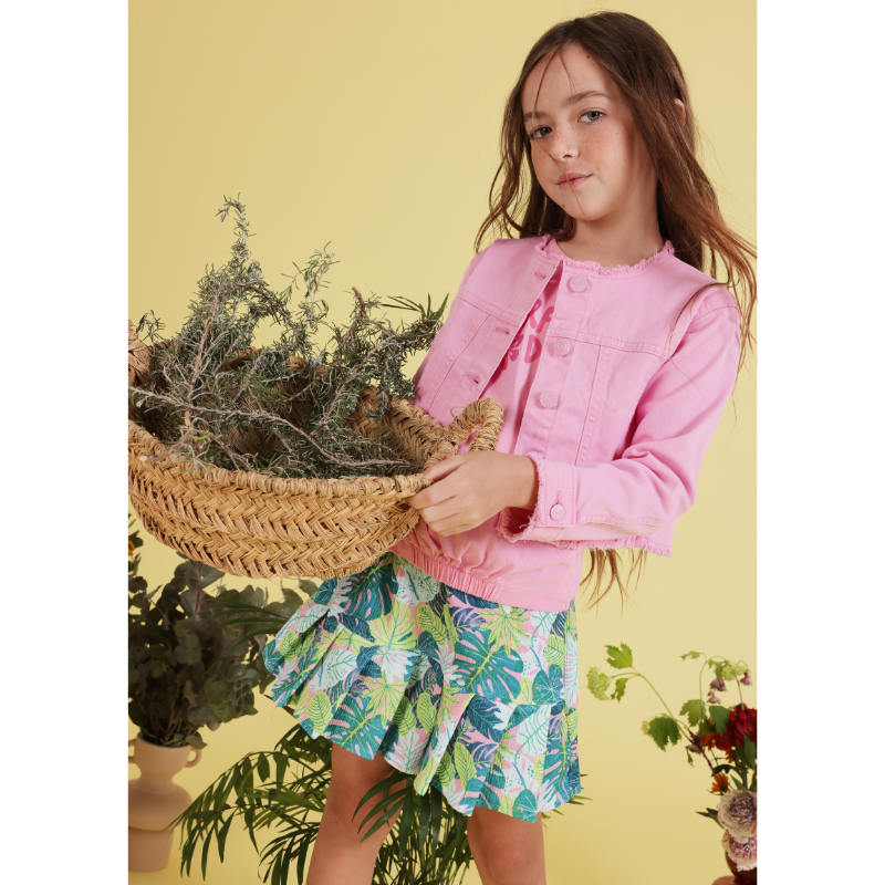 Knit Skirt Printed
