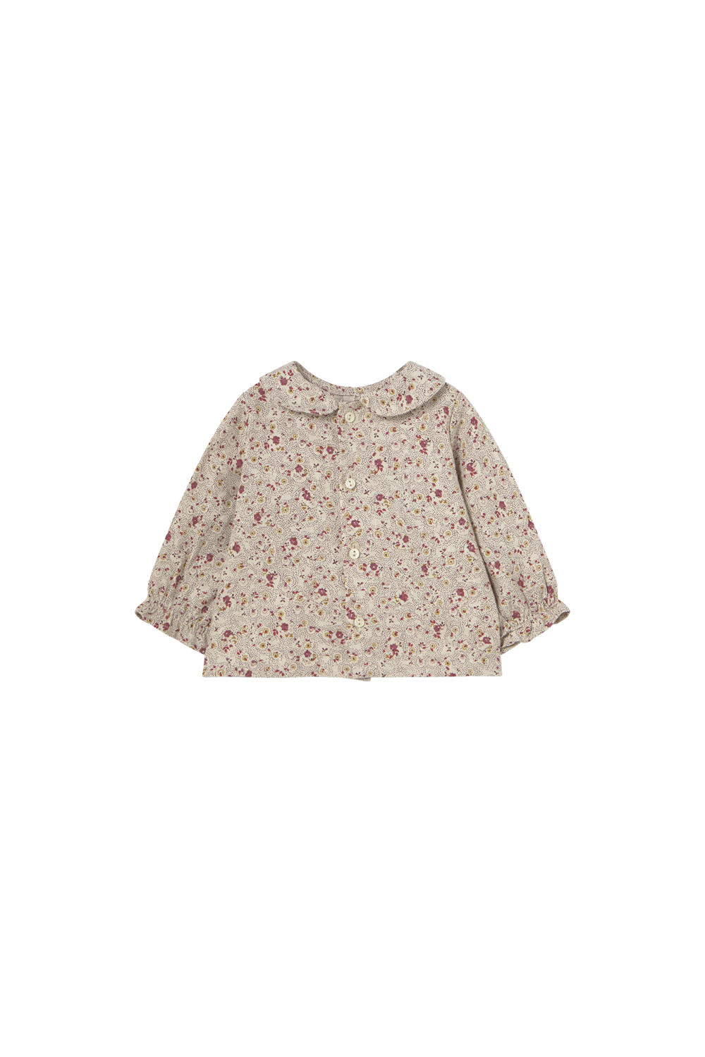 Mélange Floral Flannel Collar Set