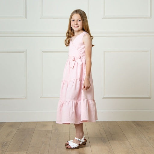 TIERED WRAP DRESS