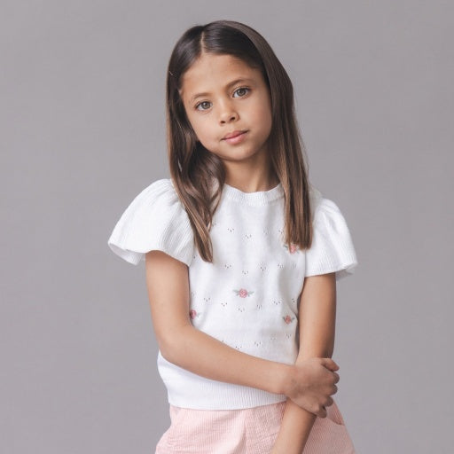 ORGANIC POINTELLE SWEATER
