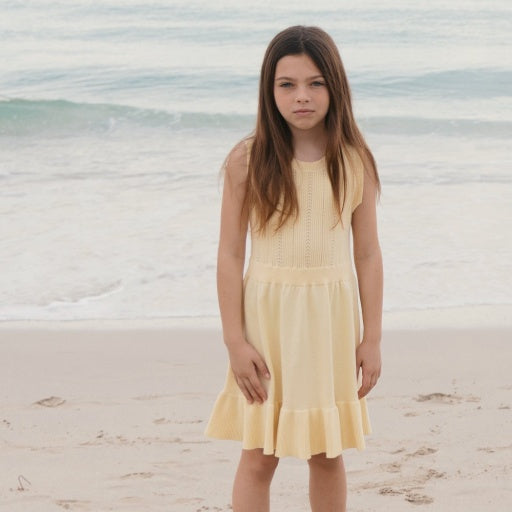 ORGANIC FLOUNCE SWEATER DRESS