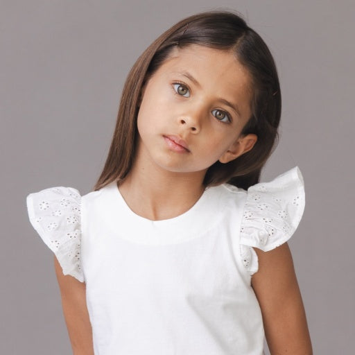 ORGANIC EYELET TOP