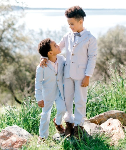 ORGANIC SEERSUCKER SUIT PANT