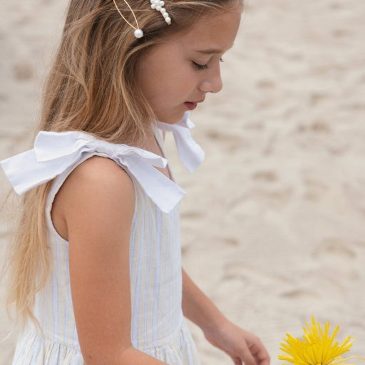 LINEN BOW DRESS