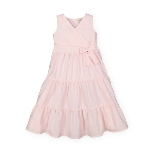 TIERED WRAP DRESS
