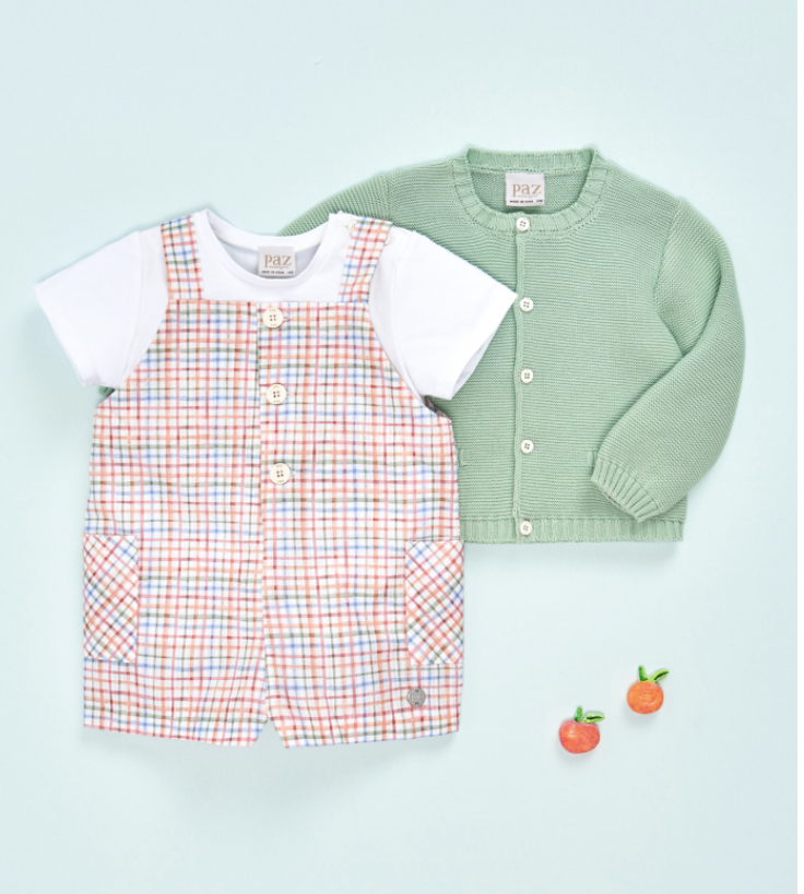 Boy's Plaid Romper